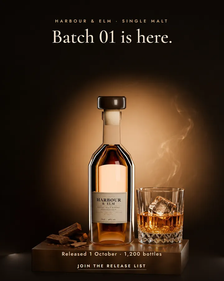 Harbour & Elm whisky static ad