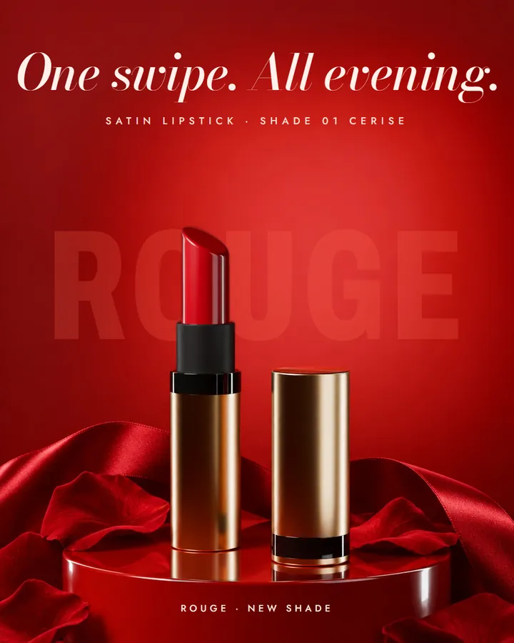 Rouge lipstick static ad