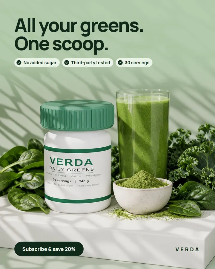 Verda daily greens static ad